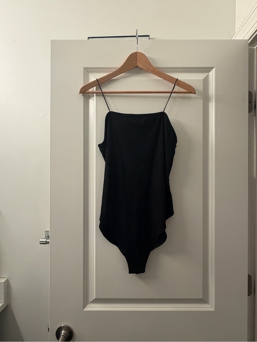 wild fable Black Slim-Strap Bandeau Bodysuit